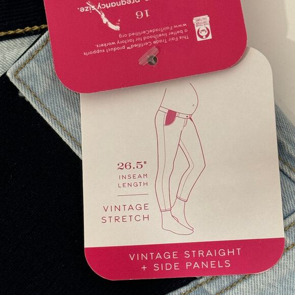 Isabel Maternity‎ by Ingrid & Isabel Women's Size 16 Vintage Straight Crop Jeans - Picture 6 of 10